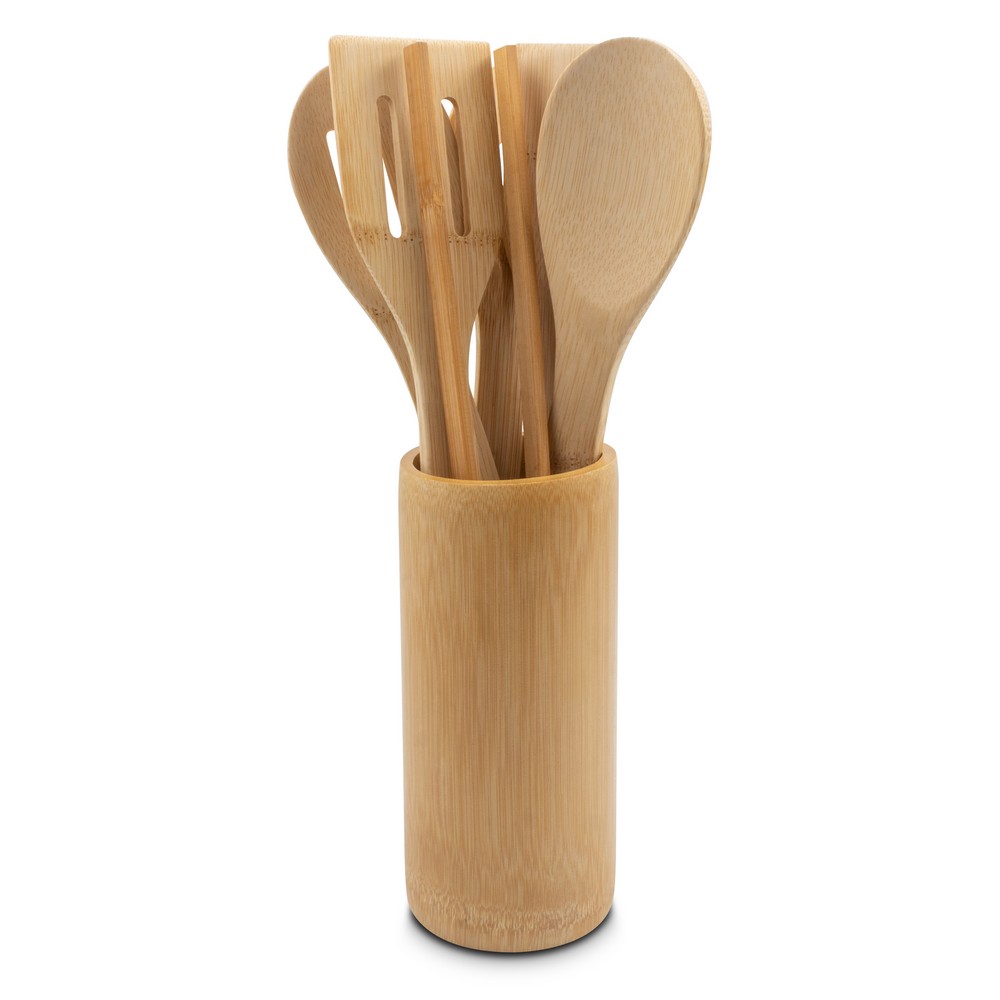 Set de cuisine en bambou sur support 6 pcs | Reese